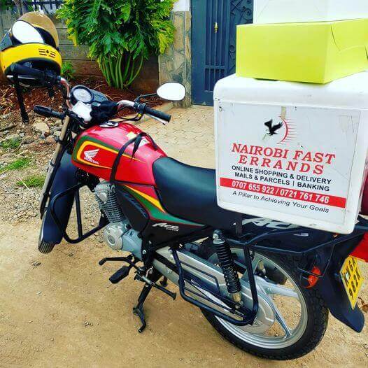 We offer delivery of food and services using motorbikes